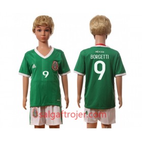 Mexico Fodboldtrøjer Borgetti 9 Børn Hjemmebanesæt 2016 Kort ærmer