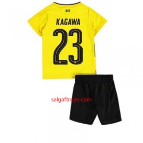 Borussia Dortmund Fodboldtrøjer Shinji Kagawa 23 Børn Hjemmebanesæt 2017/18 Kort ærmer