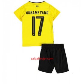 Borussia Dortmund Fodboldtrøjer Aubameyang 17 Børn Hjemmebanesæt 2017/18 Kort ærmer