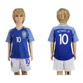 Brasilien Fodboldtrøjer Neymar JR 10 Børn Udebanesæt 2016 Kort ærmer