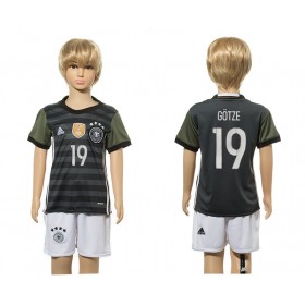 Tyskland Fodboldtrøjer Mario Gotze 19 Børn Udebanesæt 2016 Kort ærmer