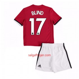 Manchester United Fodboldtrøjer Daley Blind 17 Børn Hjemmebanesæt 2017/18 Kort ærmer