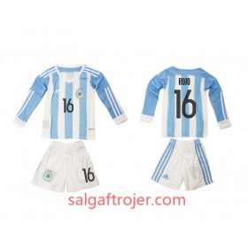 Argentina Fodboldtrøjer Rojo 16 Børn Hjemmebanesæt 2016 Langærmet