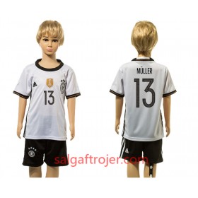 Tyskland Fodboldtrøjer Muller 13 Børn Hjemmebanesæt 2016 Kort ærmer