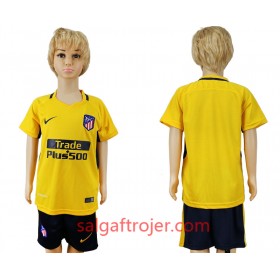 Atlético de Madrid Fodboldtrøjer Børn Udebanesæt 2017/18 Kort ærmer
