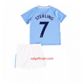 Manchester City Fodboldtrøjer Raheem Sterling 7 Børn Hjemmebanesæt 2017/18 Kort ærmer