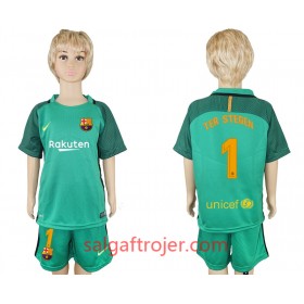 FC Barcelona Fodboldtrøjer Ter Stegen 1 Målmand Børn Hjemmebanesæt 2017/18 Kort ærmer