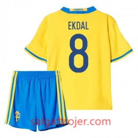 Sverige Fodboldtrøjer Ekdal 8 Børn Hjemmebanesæt 2016 Kort ærmer