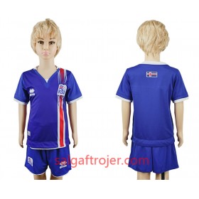 Island Fodboldtrøjer Børn Hjemmebanesæt 2016 Kort ærmer