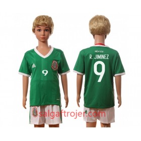 Mexico Fodboldtrøjer R.Jiminez 9 Børn Hjemmebanesæt 2016 Kort ærmer