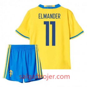Sverige Fodboldtrøjer Elmander 11 Børn Hjemmebanesæt 2016 Kort ærmer
