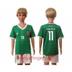Mexico Fodboldtrøjer Carlos V 11 Børn Hjemmebanesæt 2016 Kort ærmer