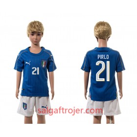 Italien Fodboldtrøjer Pirlo 21 Børn Hjemmebanesæt 2016 Kort ærmer