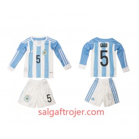 Argentina Fodboldtrøjer Gaco 5 Børn Hjemmebanesæt 2016 Langærmet