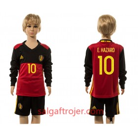 Belgien Fodboldtrøjer Hazard 10 Børn Hjemmebanesæt 2016 Langærmet