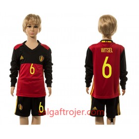Belgien Fodboldtrøjer Witsel 6 Børn Hjemmebanesæt 2016 Langærmet