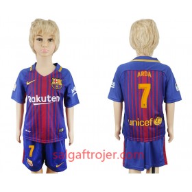 FC Barcelona Fodboldtrøjer Arda Turan 7 Børn Hjemmebanesæt 2017/18 Kort ærmer