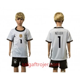 Tyskland Fodboldtrøjer Neuer 1 Målmand Børn Hjemmebanesæt 2016 Kort ærmer