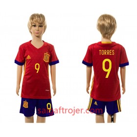 Spanien Fodboldtrøjer Torres 9 Børn Hjemmebanesæt 2016 Kort ærmer