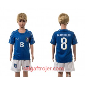Italien Fodboldtrøjer Marchisio 8 Børn Hjemmebanesæt 2016 Kort ærmer