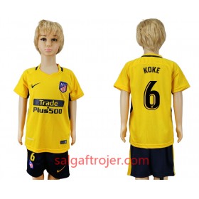 Atlético de Madrid Fodboldtrøjer Koke 6 Børn Udebanesæt 2017/18 Kort ærmer
