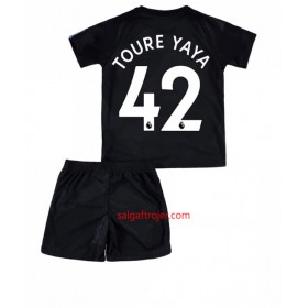 Manchester City Fodboldtrøjer Yaya Toure 42 Børn 3. sæt 2017/18 Kort ærmer