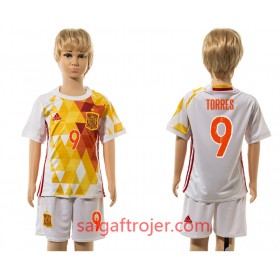 Spanien Fodboldtrøjer Torres 9 Børn Udebanesæt 2016 Kort ærmer