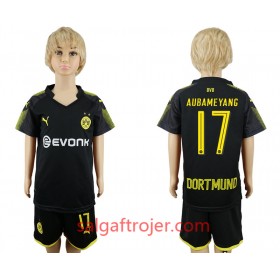 Borussia Dortmund Fodboldtrøjer Aubameyang 17 Børn Udebanesæt 2017/18 Kort ærmer