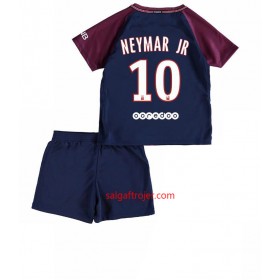 Paris Saint-Germain Fodboldtrøjer Neymar Jr 10 Børn Hjemmebanesæt 2017/18 Kort ærmer