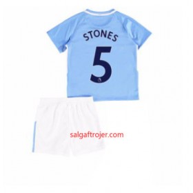 Manchester City Fodboldtrøjer John Stones 5 Børn Hjemmebanesæt 2017/18 Kort ærmer
