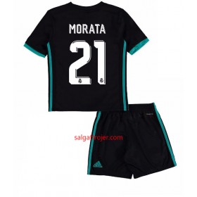 Real Madrid Fodboldtrøjer Alvaro Morata 21 Børn Udebanesæt 2017/18 Kort ærmer
