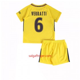 Paris Saint-Germain Fodboldtrøjer Marco Verratti 6 Børn Udebanesæt 2017/18 Kort ærmer
