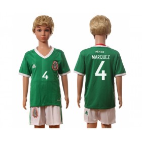 Mexico Fodboldtrøjer Marquez 4 Børn Hjemmebanesæt 2016 Kort ærmer