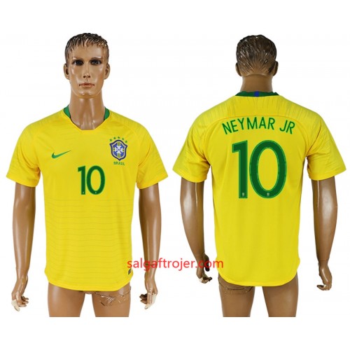 Brasilien Fodboldtrøjer Neymar Jr 10 Hjemmebanesæt VM 2018