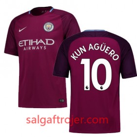 Manchester City Fodboldtrøjer KUN AGUERO Udebanesæt 2017/18 Kort ærmer