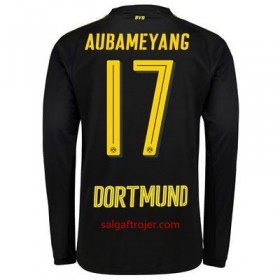 Borussia Dortmund Fodboldtrøjer Aubameyang 17 Udebanesæt 2017/18 Langærmet